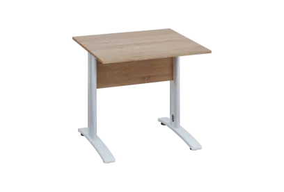 EPK 28 - 8 stůl kancelářský, kovová podnož bílá, deska 25 mm, široký 800 mm, dub bardolino